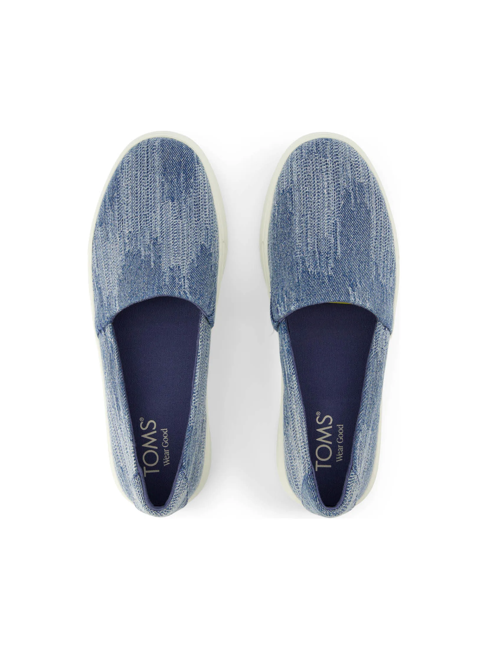 TOMS Women Shoe Slip On Kameron Dark Sky Textured Denim