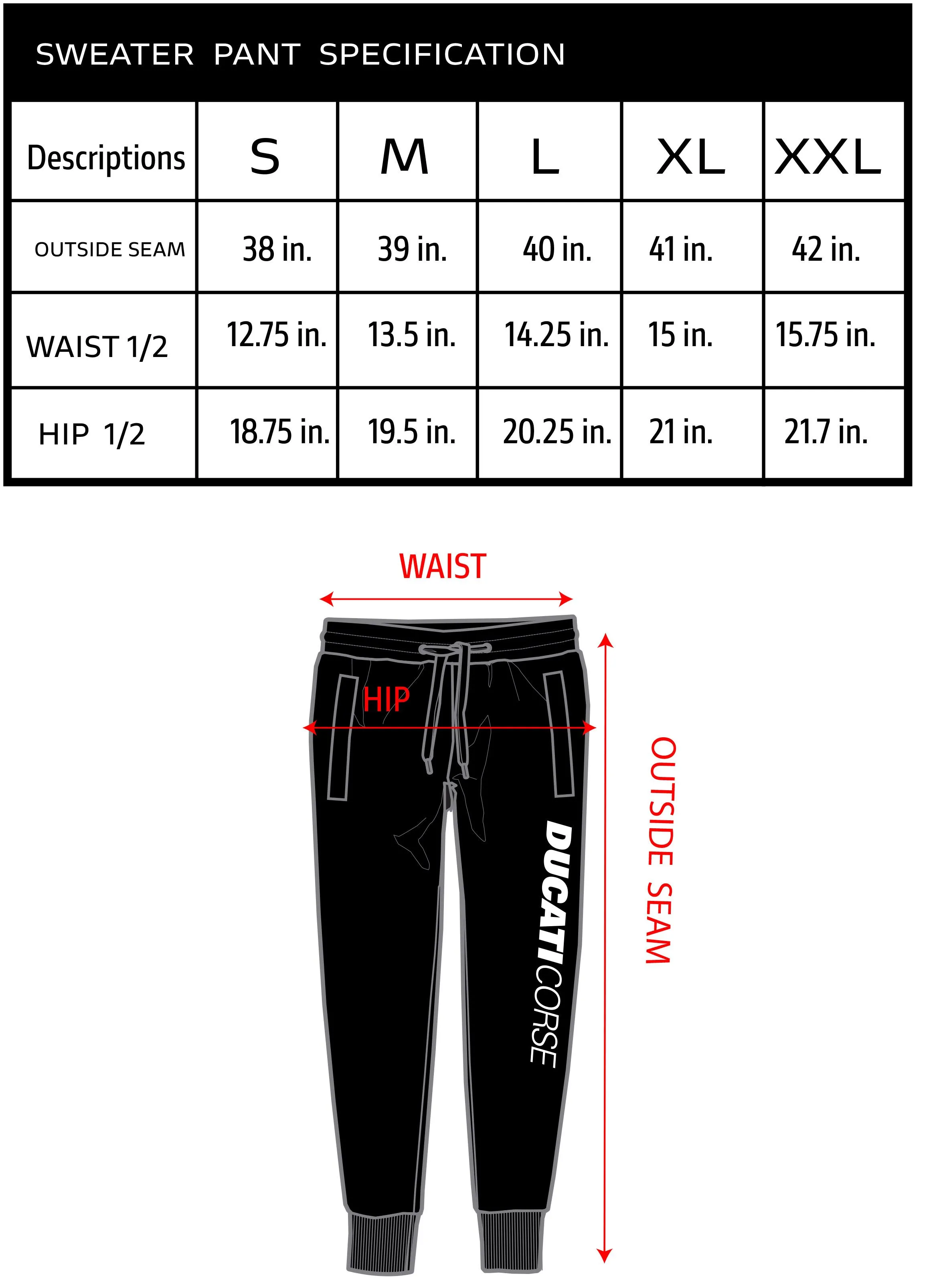 DUCATI Black Men's  Sportwear Sweatpants DCT52 066