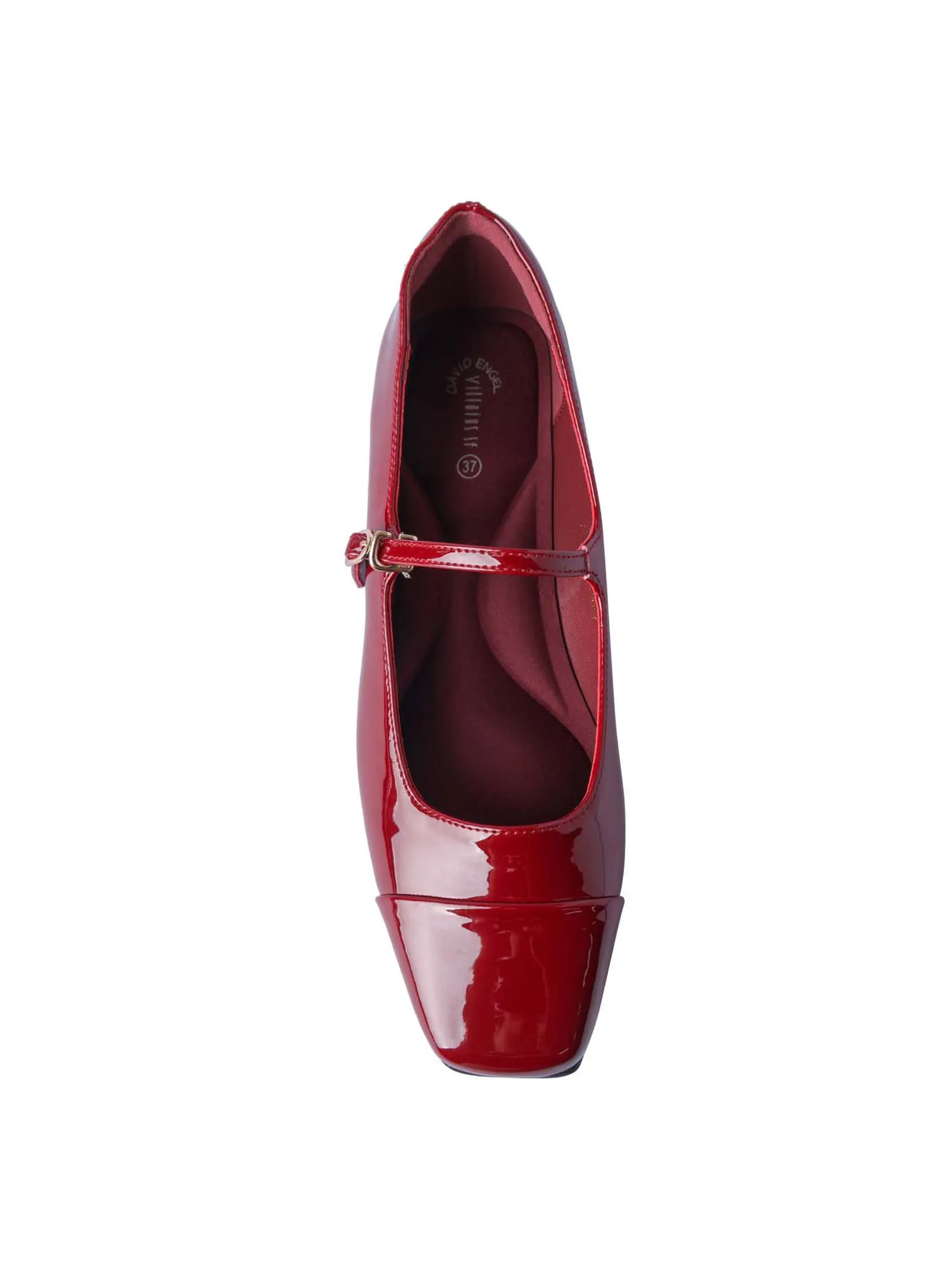 VILLAINS SF LUSTRE Women s Mary-Jane Heels BURGUNDY