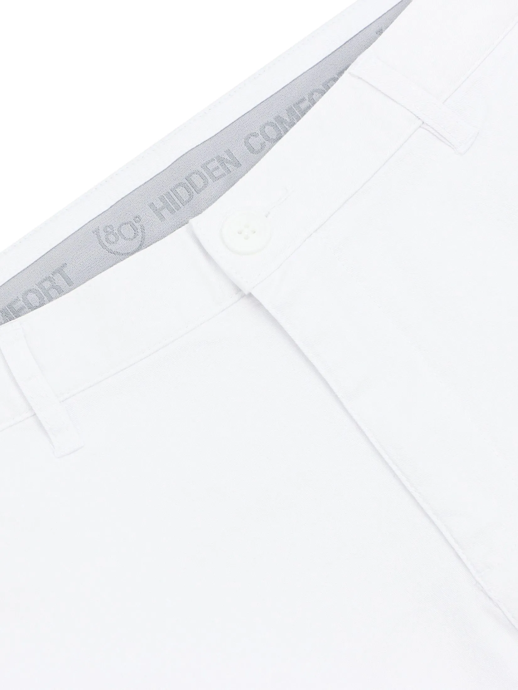 GIORDANO Men's Slim Easy Care Stretch Pants (180° Elastic Waist) White