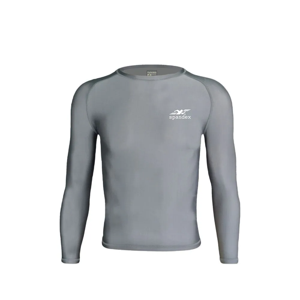 SPANDEX Grey-YS001-Compression top Size - L
