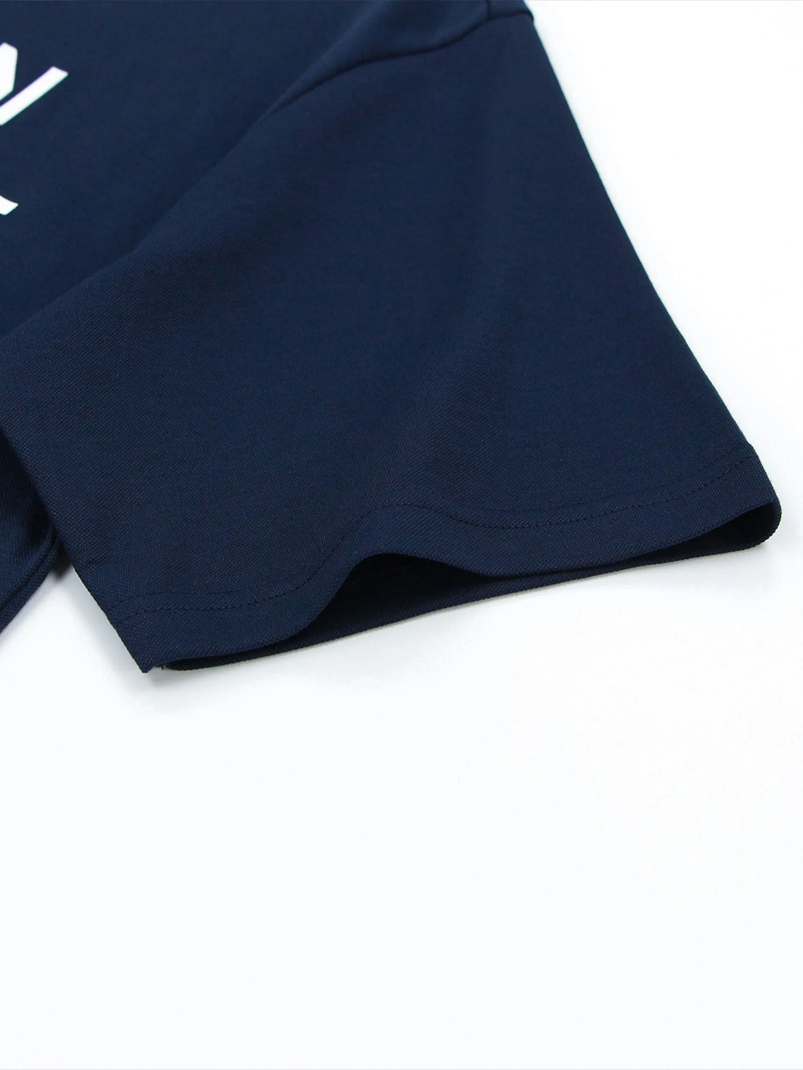 GIORDANO Men's Relaxed Cool UV-resistant G-Motion Tee (Tennis) Navy