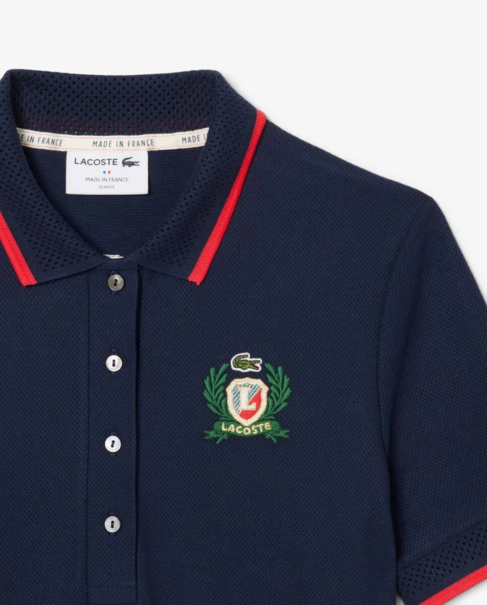 LACOSTE French Made Slim Fit Polo Dress Blue