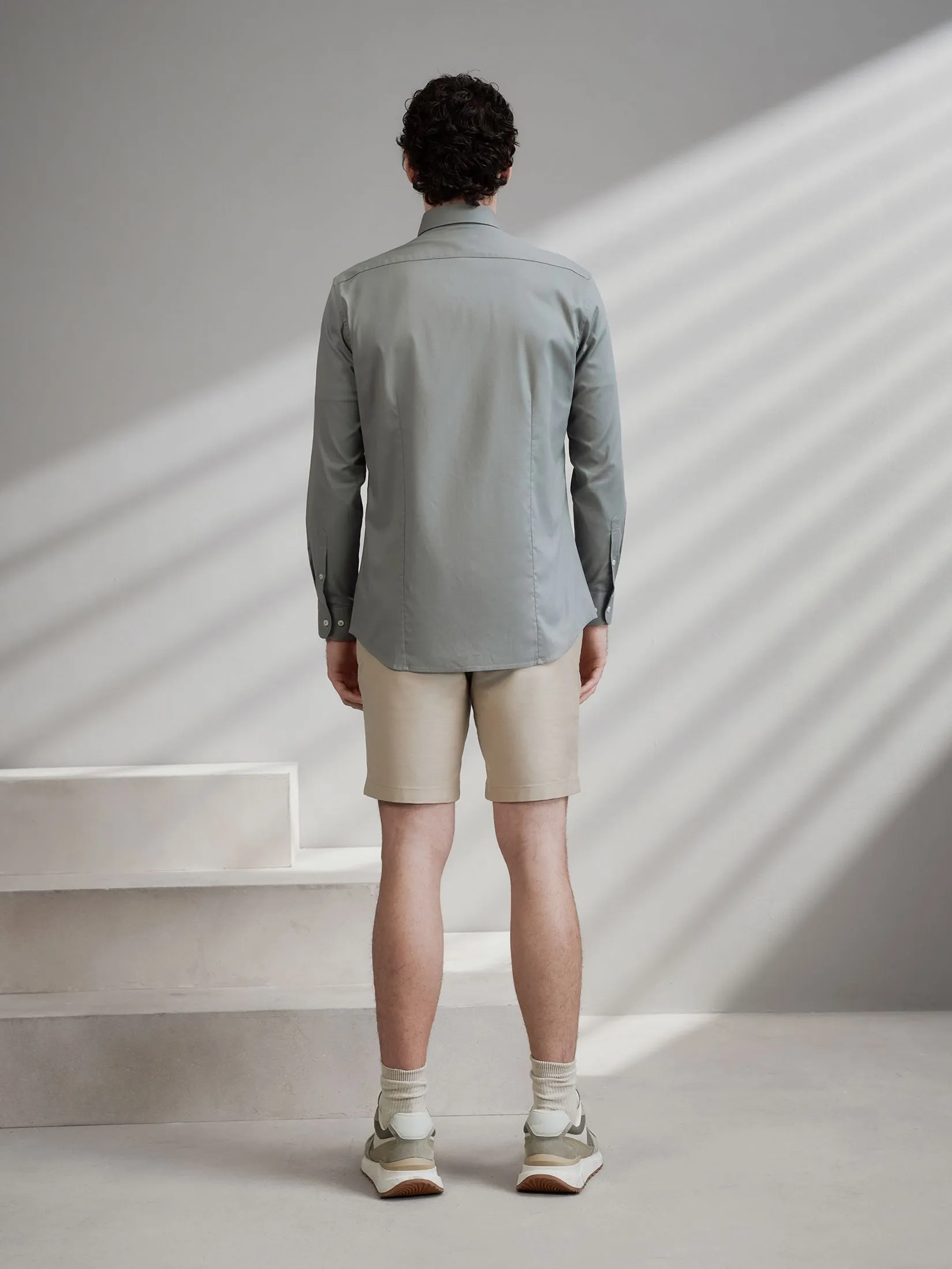 G2000 Men Clothing Non-Iron Cotton Blend Texture Shirt  Smart Fit - Green