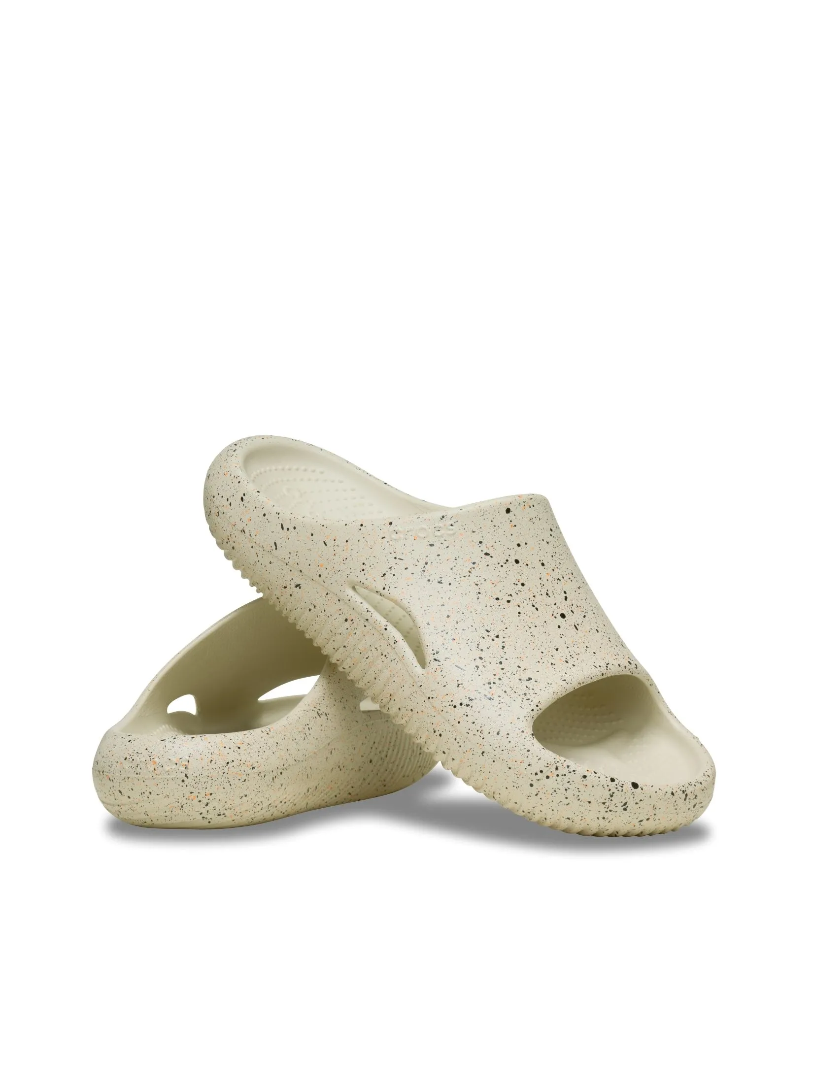 CROCS UNISEX MELLOW RECOVERY SPECKLE SLIDE - SANDSTONE
