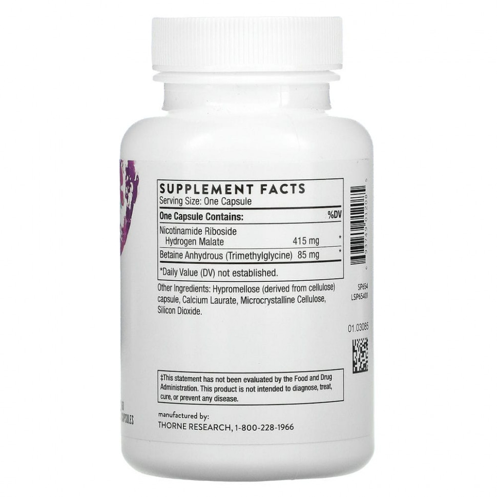 Thorne Research, NiaCel 400, 60 капсул