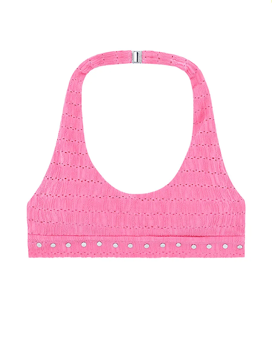 SABINA SWIM SS 24 Liara Swim Top - Hot Pink