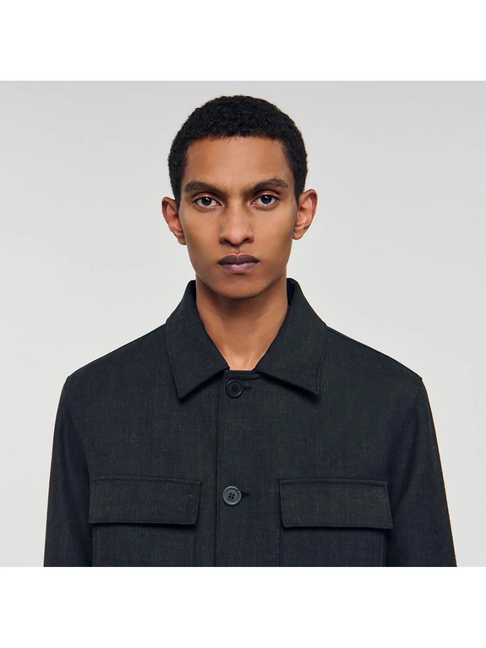 SANDRO Wool Overshirt