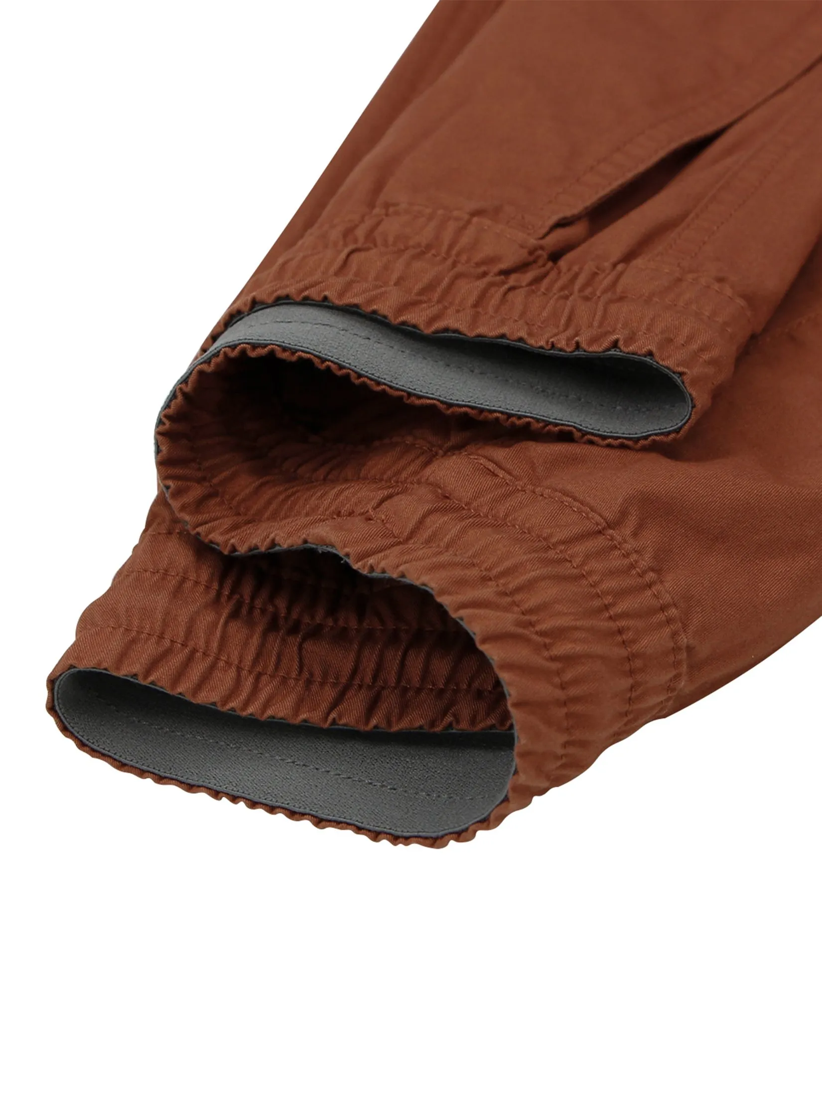 GIORDANO Men's Mid-Rise Slim Fit Elastic Waist Twill Bermuda Shorts Caramel brown