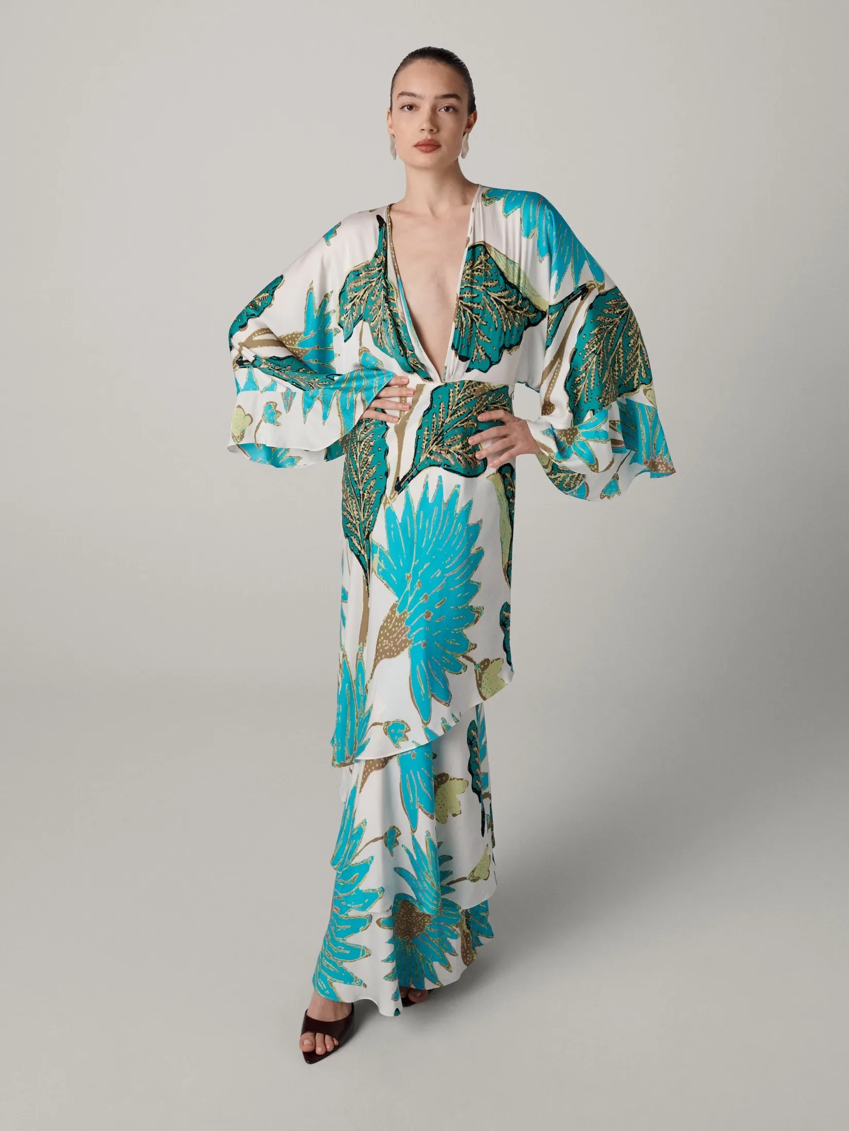 DIANE VON FURSTENBERG WOMEN DVF CHRISTINE DRESS MARLENE BATIK GIANT IVORY