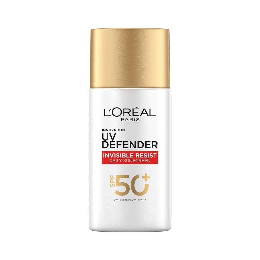 L'Oreal Paris UV Defender Invisible Resist Daily Sunscreen SPF 50+ 50 Ml. - Red