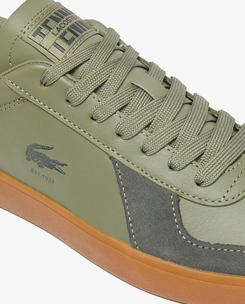 LACOSTE Men’s Baseshot Pro Leather Sneakers Green