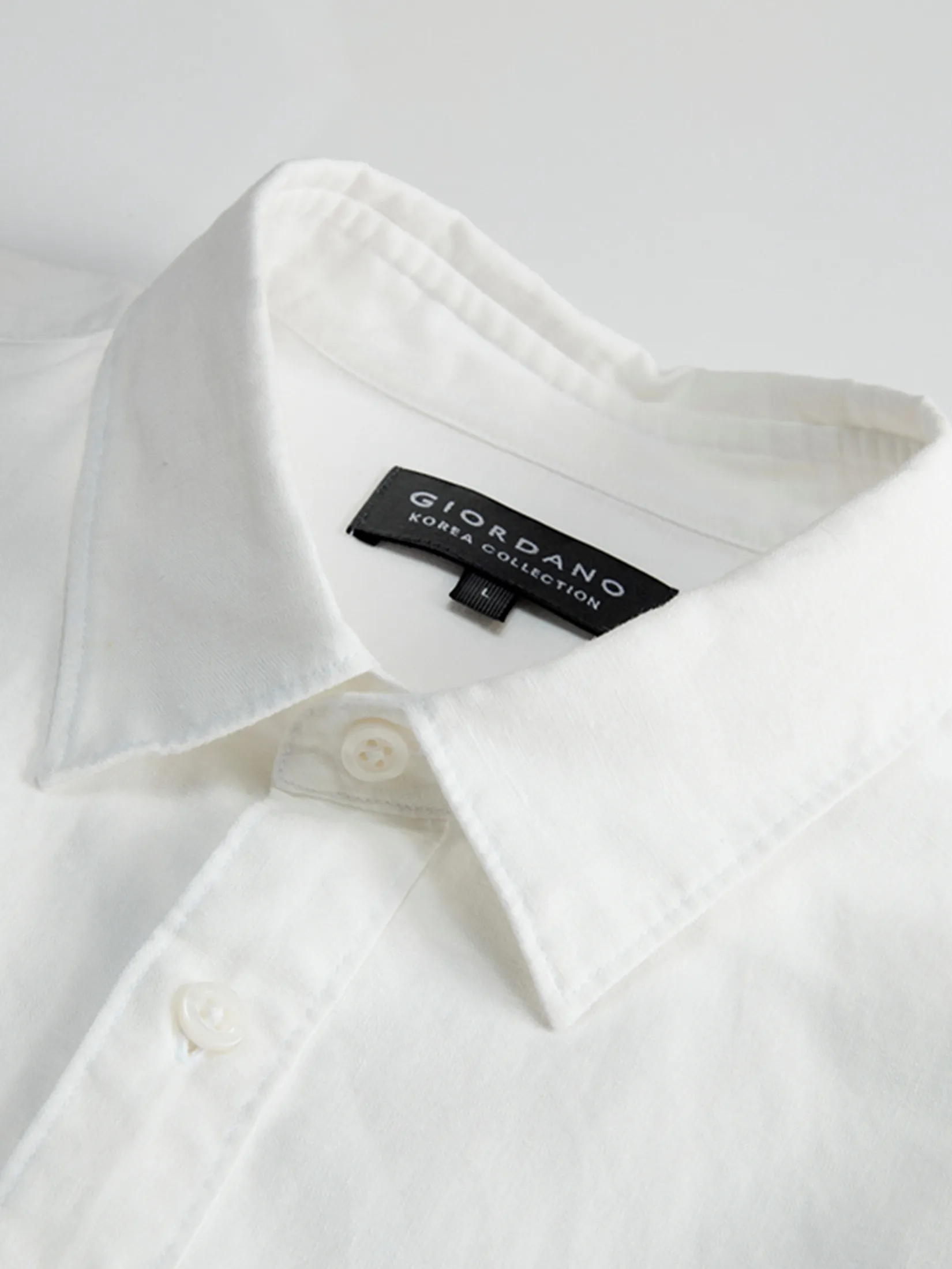GIORDANO Men s Online Exclusive Regular Poplin Linen Shirt (Korea) White