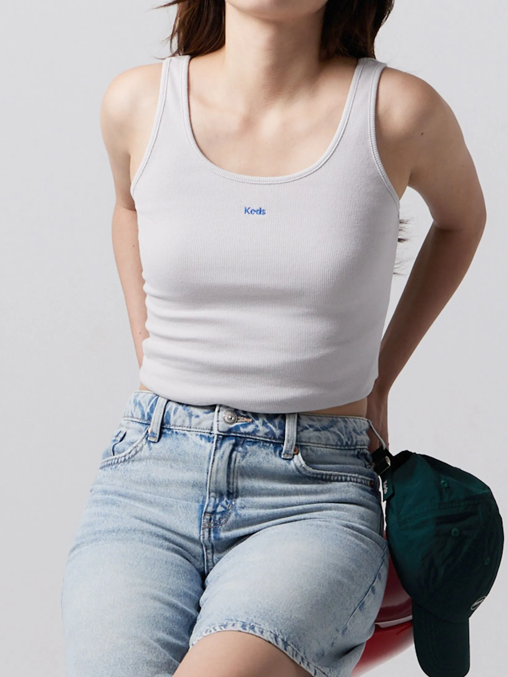 KEDS Women Keds Ribbed Tank Top White