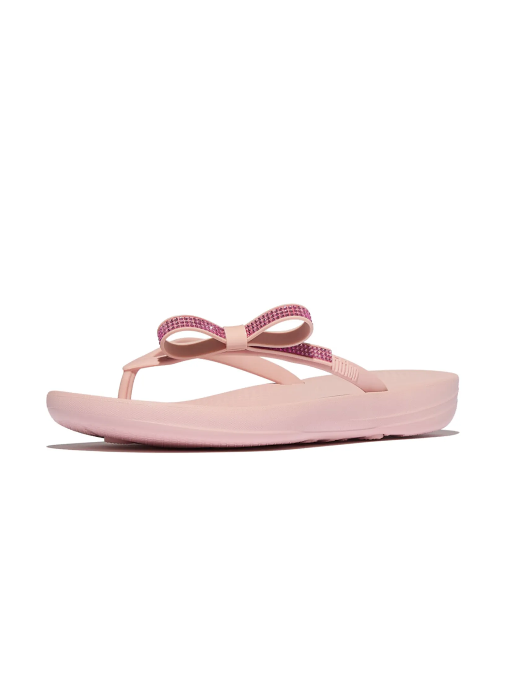 FitFlop™ WOMEN S IQUSHION GLITZ-BOW FLIP-FLOPS PINK