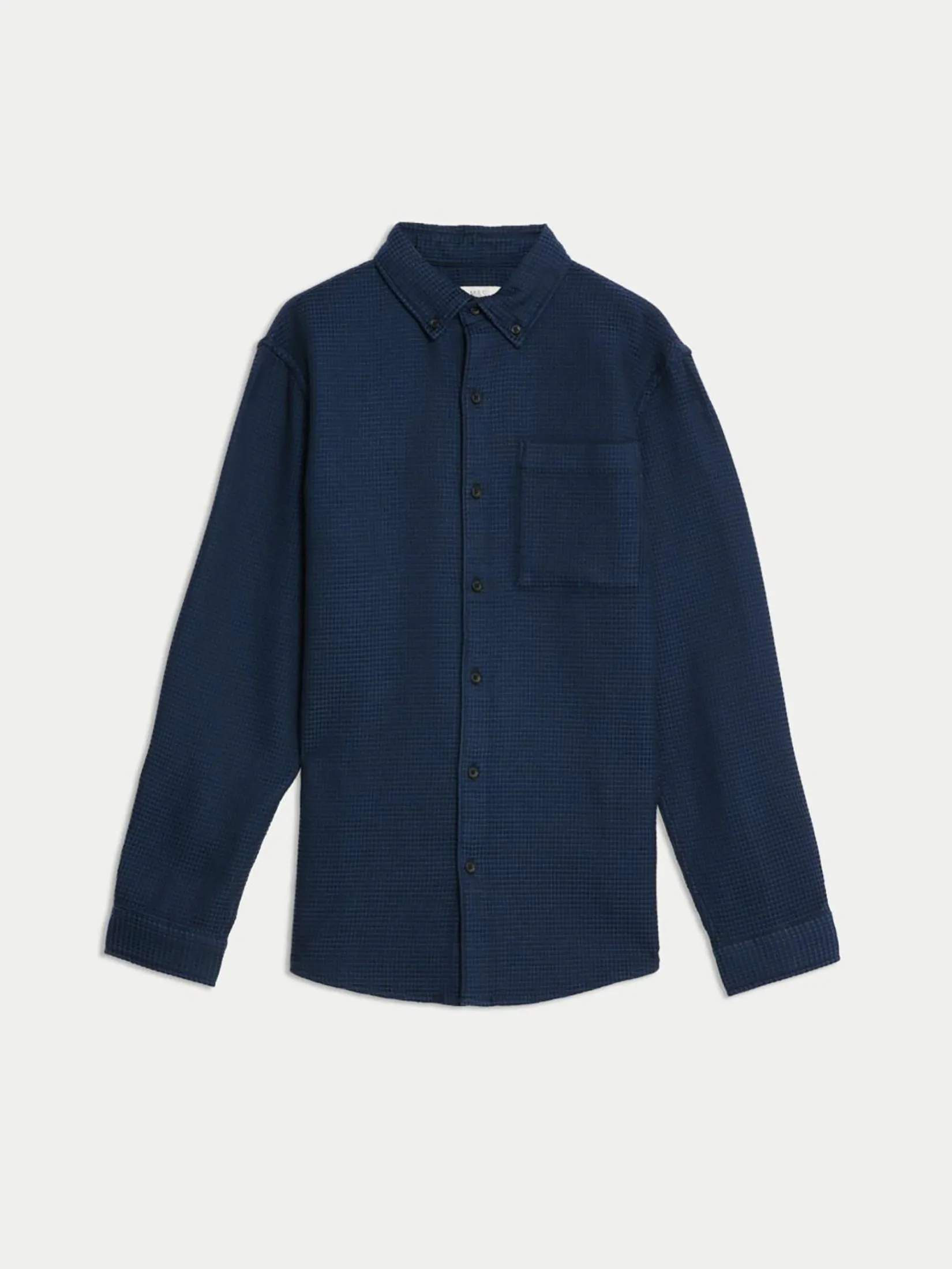 MARKS & SPENCER Men Shirt Pure Cotton Textured