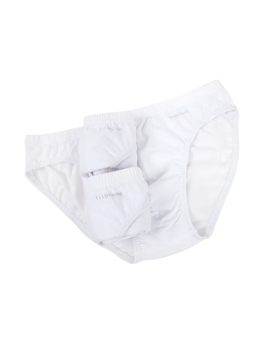 ELLE HOMME White Men's underwear pack of 3 cotton 100% KUB9999WH