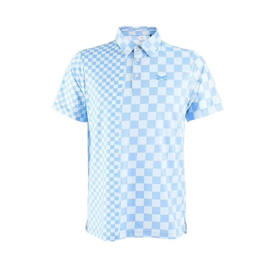 XOLO Light Blue CHECKERED POLO (040064)