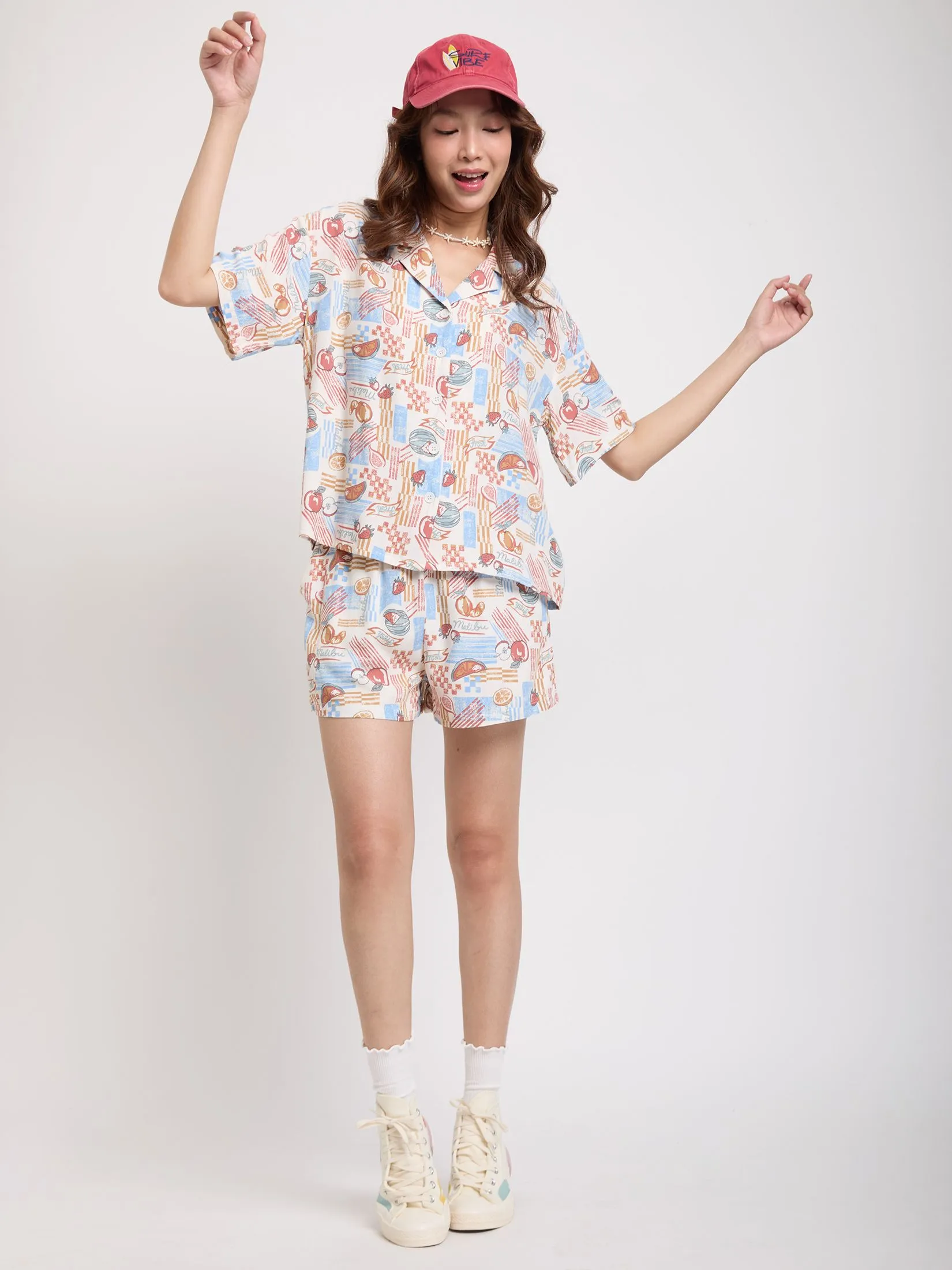 DEFRY 01 Women Shirt Short Sleeves 2503BSSW043 Red