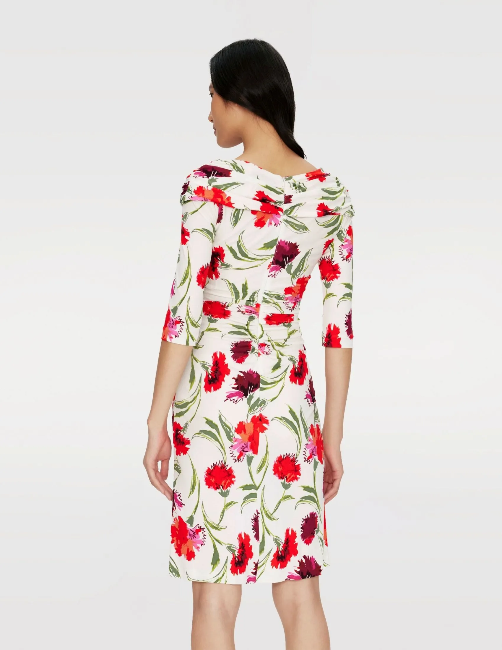 DIANE VON FURSTENBERG DVF JIM DRESS DIANTHUS LARGE MED RED