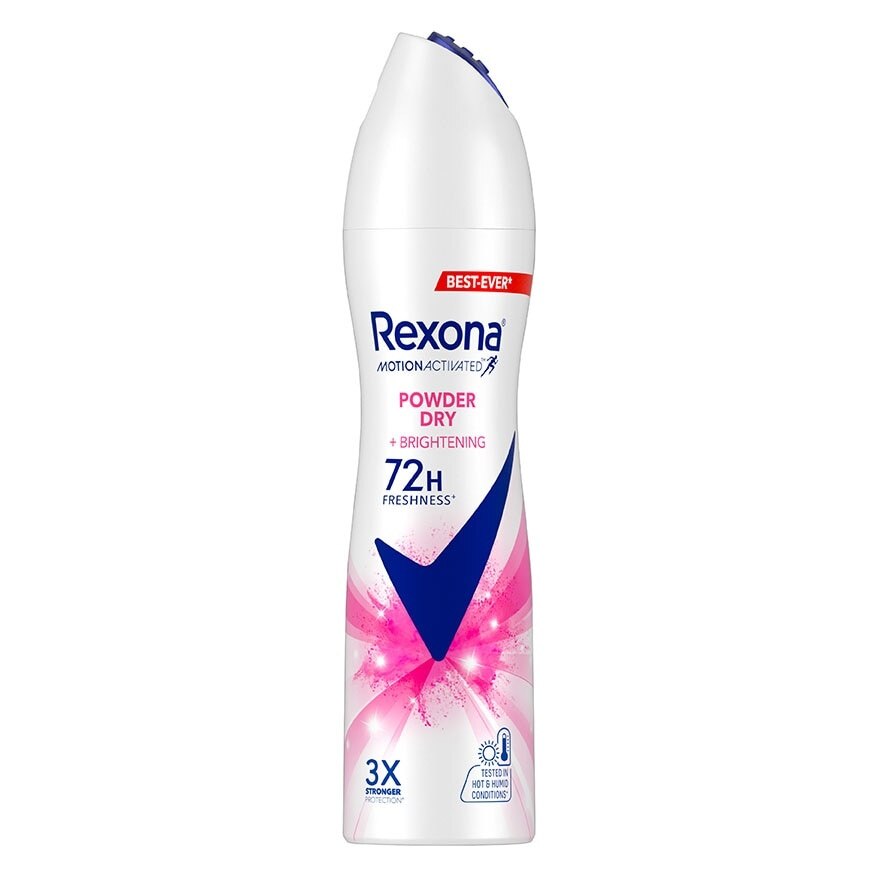 Rexona Spray Powder Dry Brightening Antiperspirant 135 Ml. สเปรย์ลดเหงื่อระงับกลิ่นกา