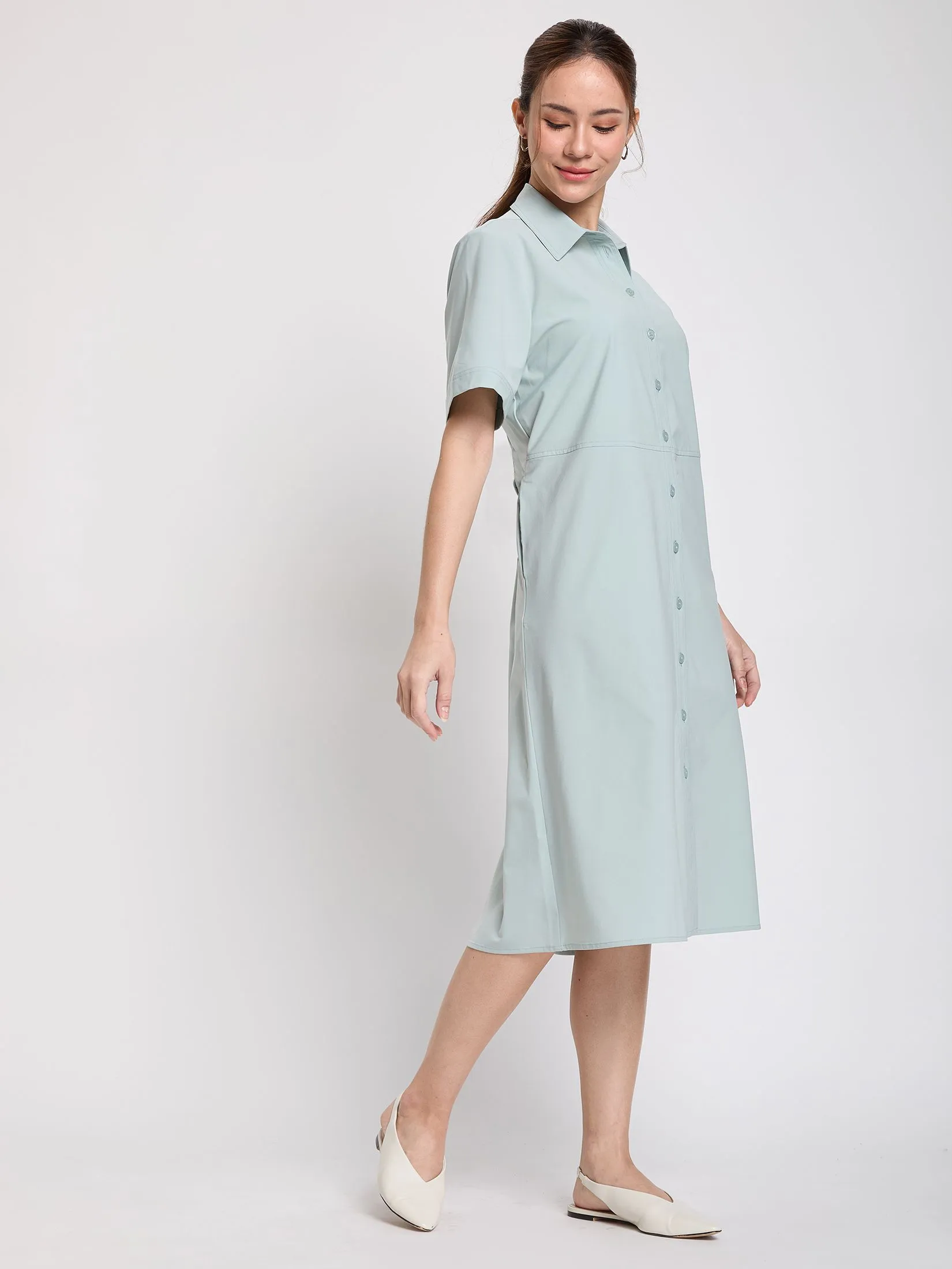 EASY PIECES Women Midi Dress Short Sleeves