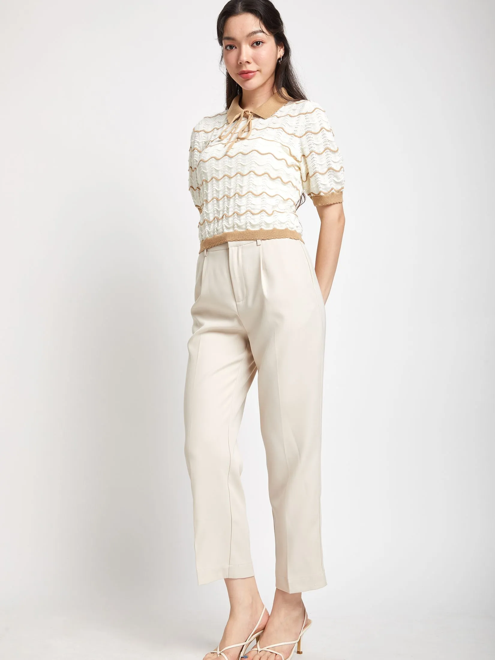 LOLITA Women Blouses Collar Neck Short Sleeves