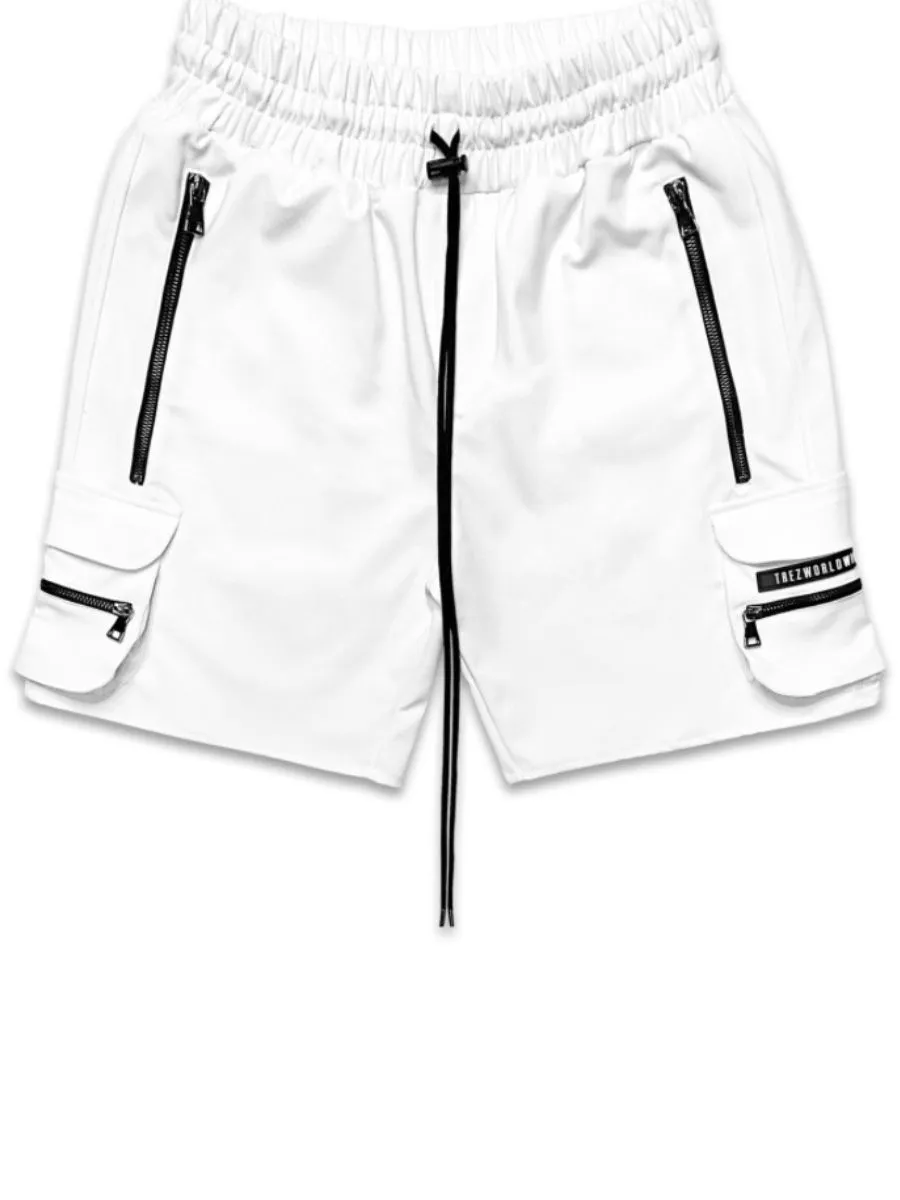 TZ WORLDWIDE MEN CARGO SHORTS TZ CARGO WHITE Size - L