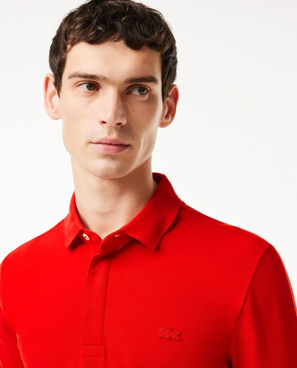 LACOSTE Red Smart Paris Polo Shirt Stretch Cotton