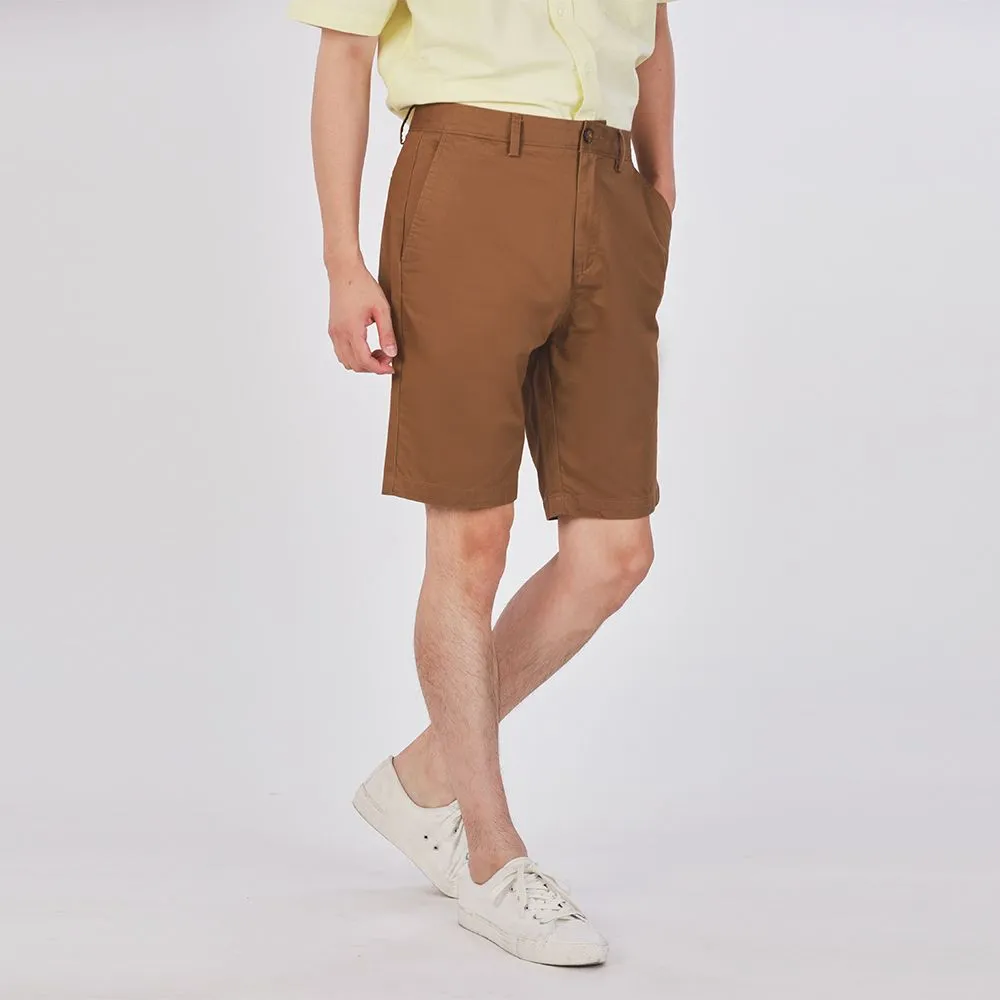 JOHN HENRY Men's Shorts (Slim Fit) ESSENTIALS Brown