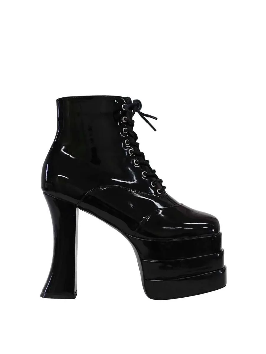 VILLAINS SF ALICE Boots Black Patent BLACK PATENT