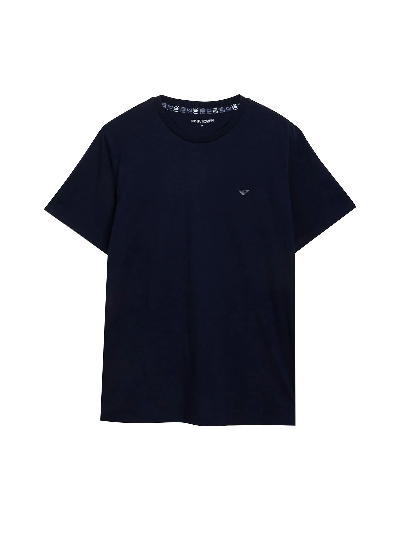 EMPORIO ARMANI Men Pyjamas Set T-Shirt + Shorts FW25 MB310 Ar.Blu/Ea Lettering Hori