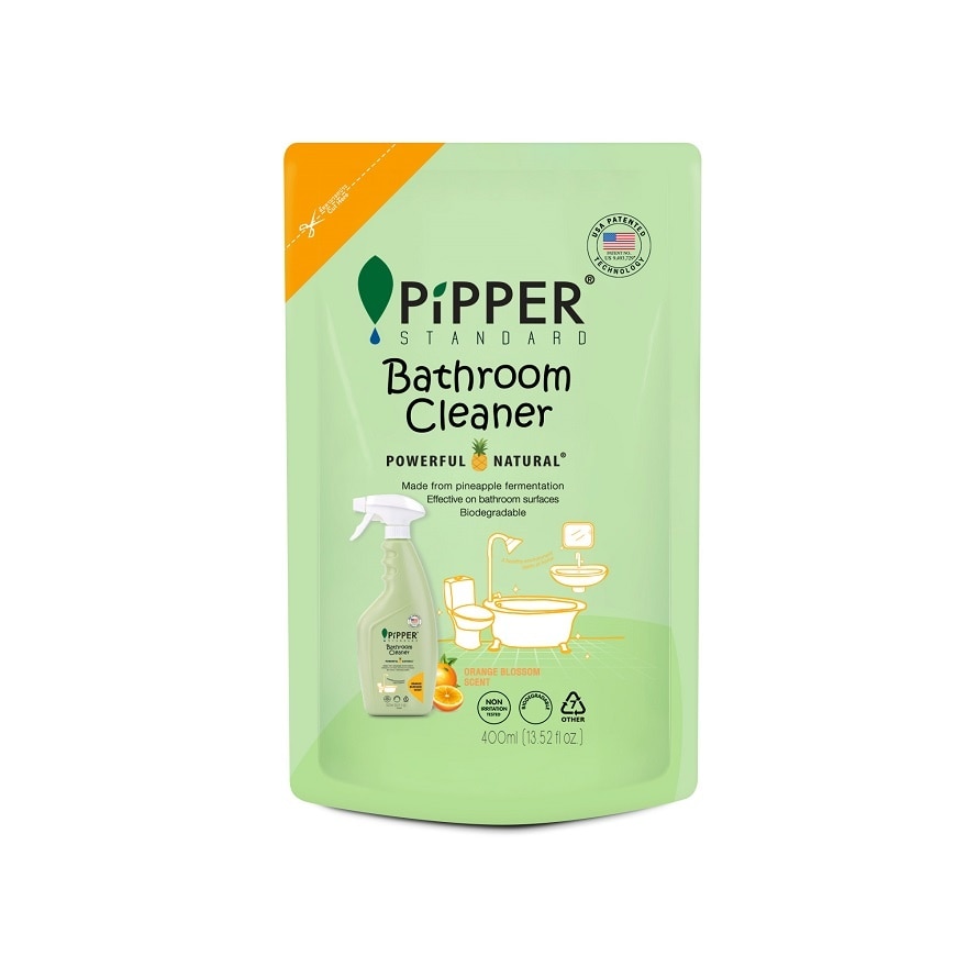 Pipper Standard Bathroom Cleaner Orange Blossom Scent Refill 400 Ml. - Green