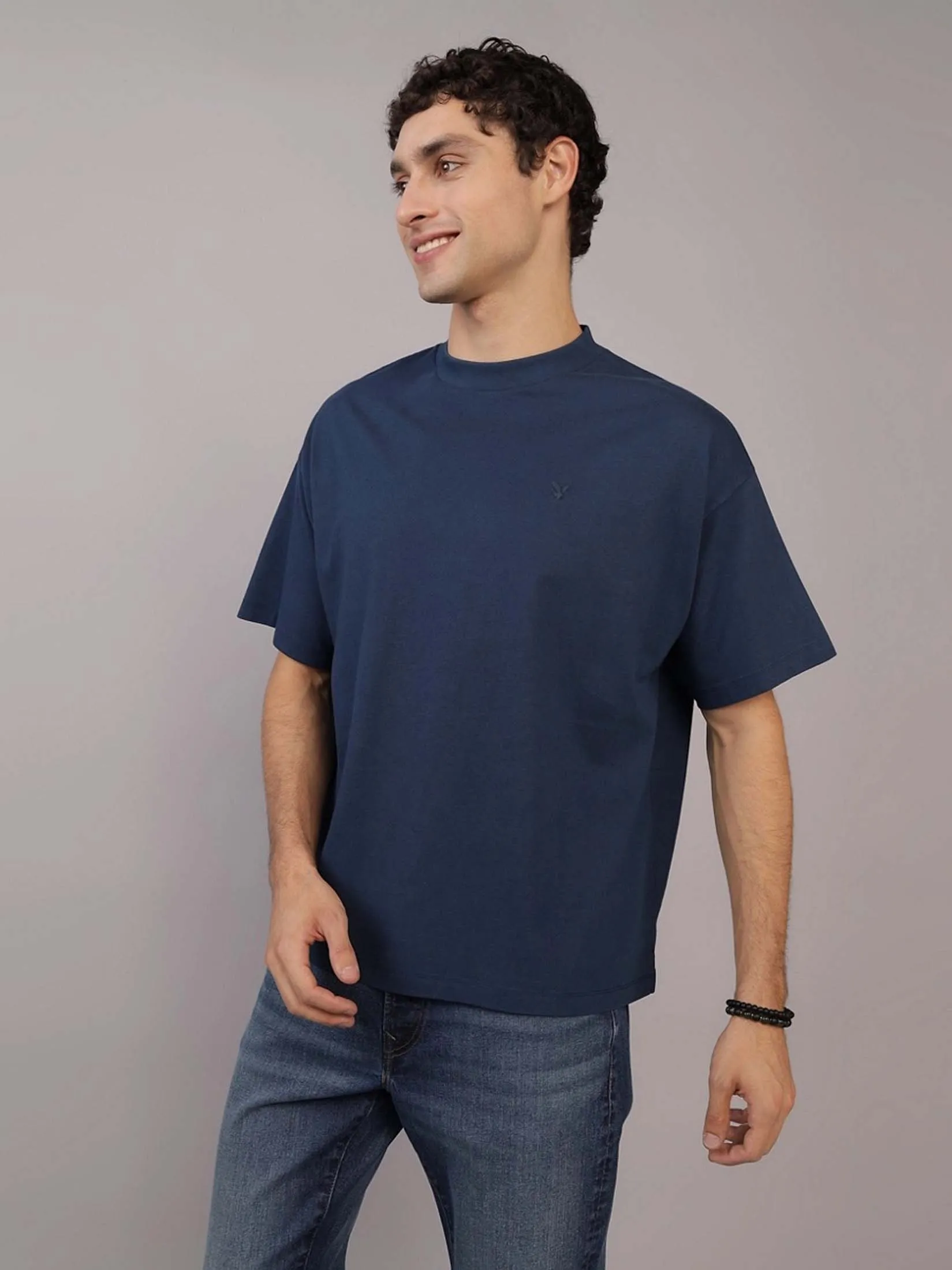AMERICAN EAGLE MEN K-INTL OVS TEE BUTLER 516 DARK ATLANTIC
