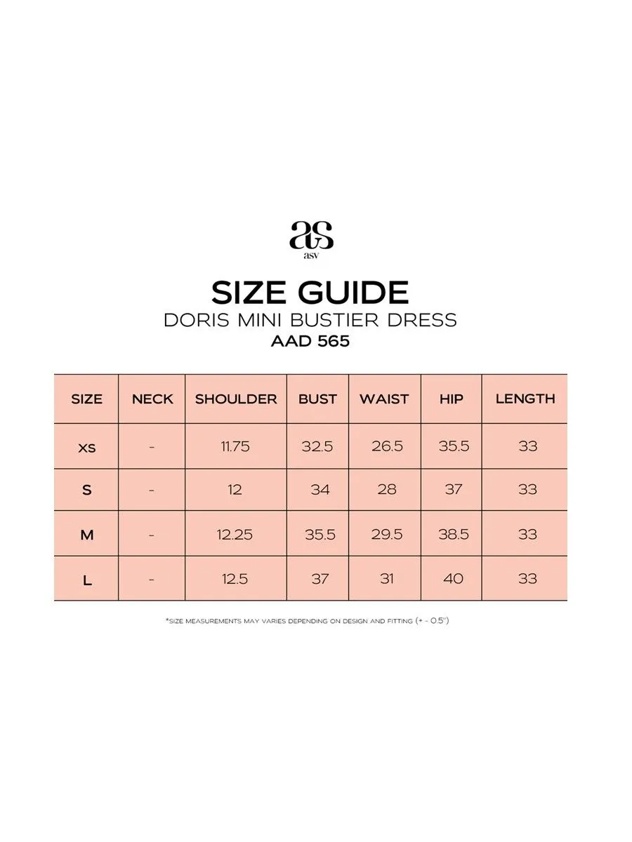 ASV ( SS24 )Doris Mini Bustier Women Dress Black