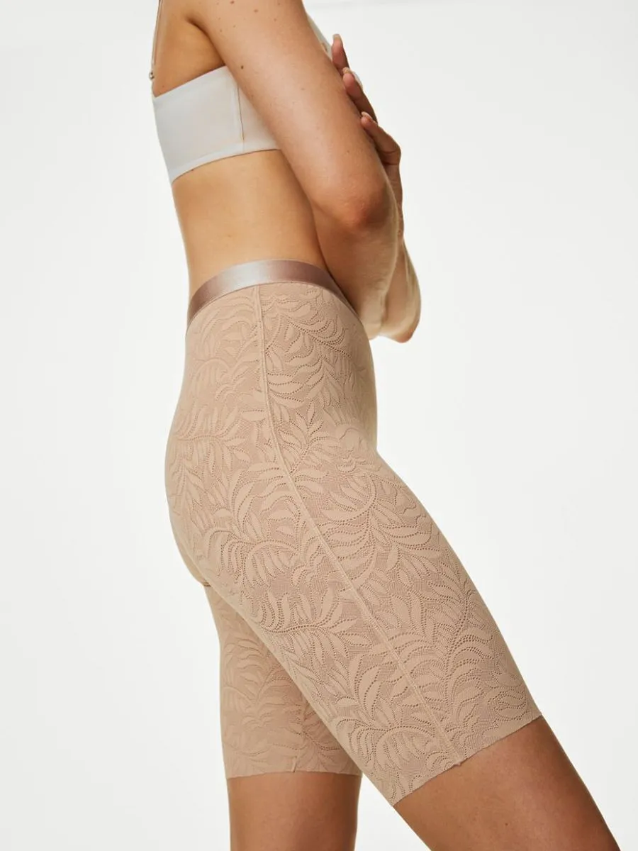 MARKS & SPENCER Women Cycling Shorts Light Control Flexifit Lace Rose Quariz