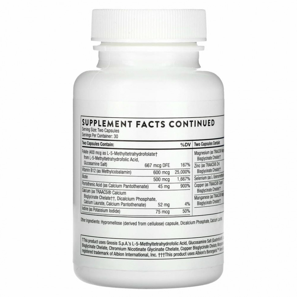 Thorne Research, Основные питательные вещества 2/Day, 60 капсул