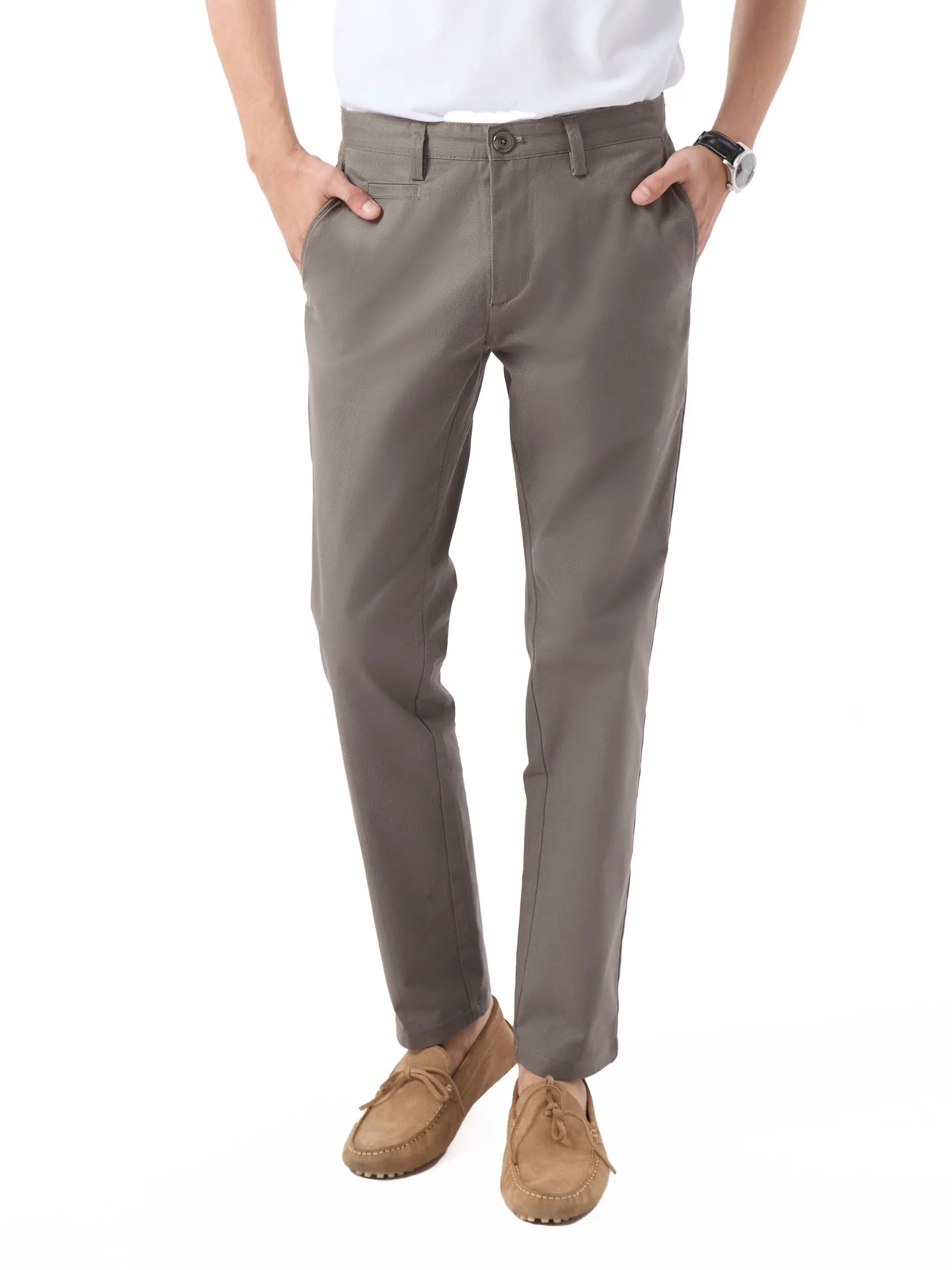 LTD Slim Fit Chino Pants Men Grey