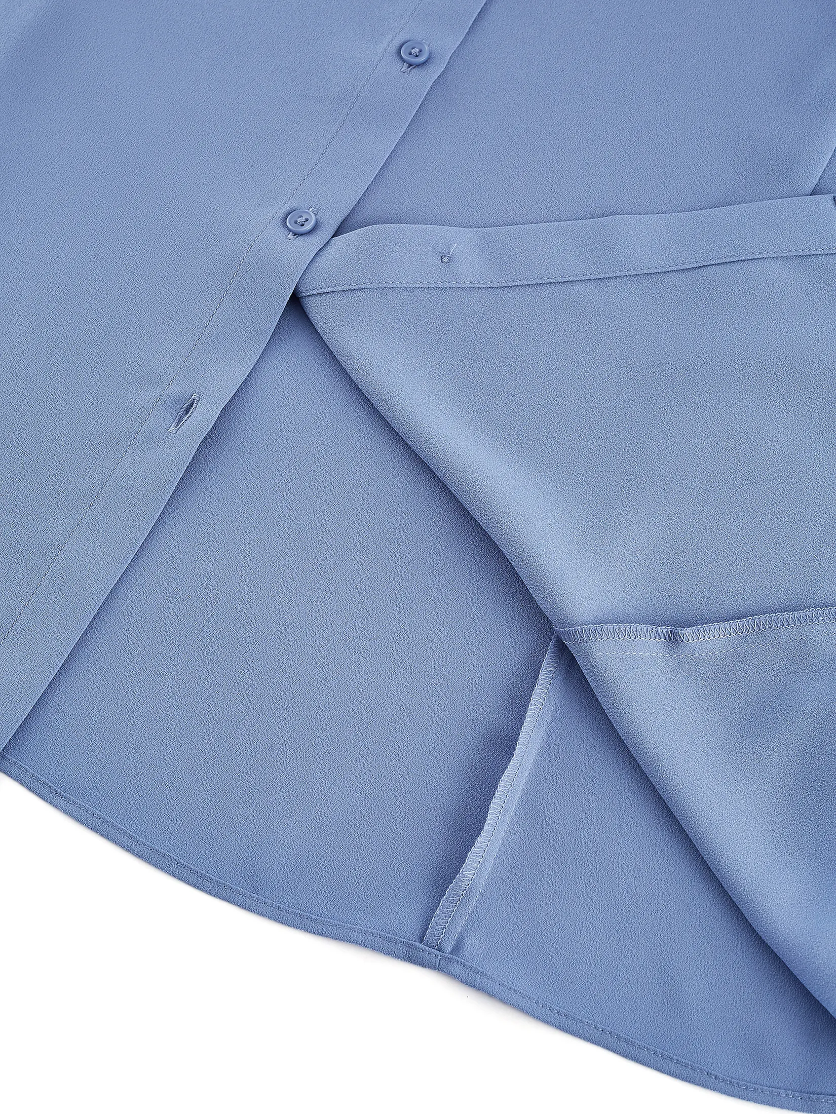 G2000 Women Clothing Stand Collar Blouse Regular Fit - Blue