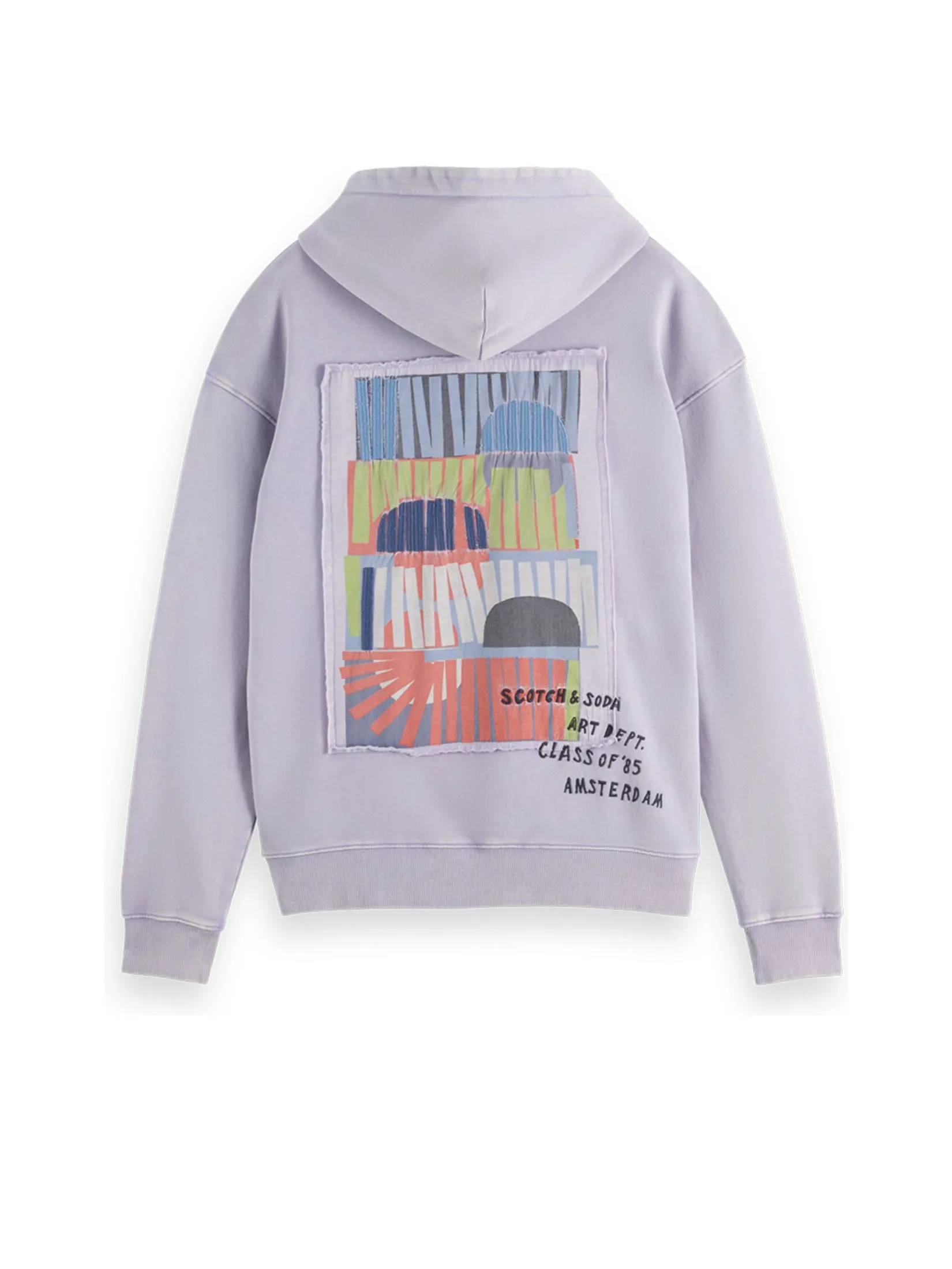 SCOTCH&SODA Men Hoodie Artwork Dark Purple