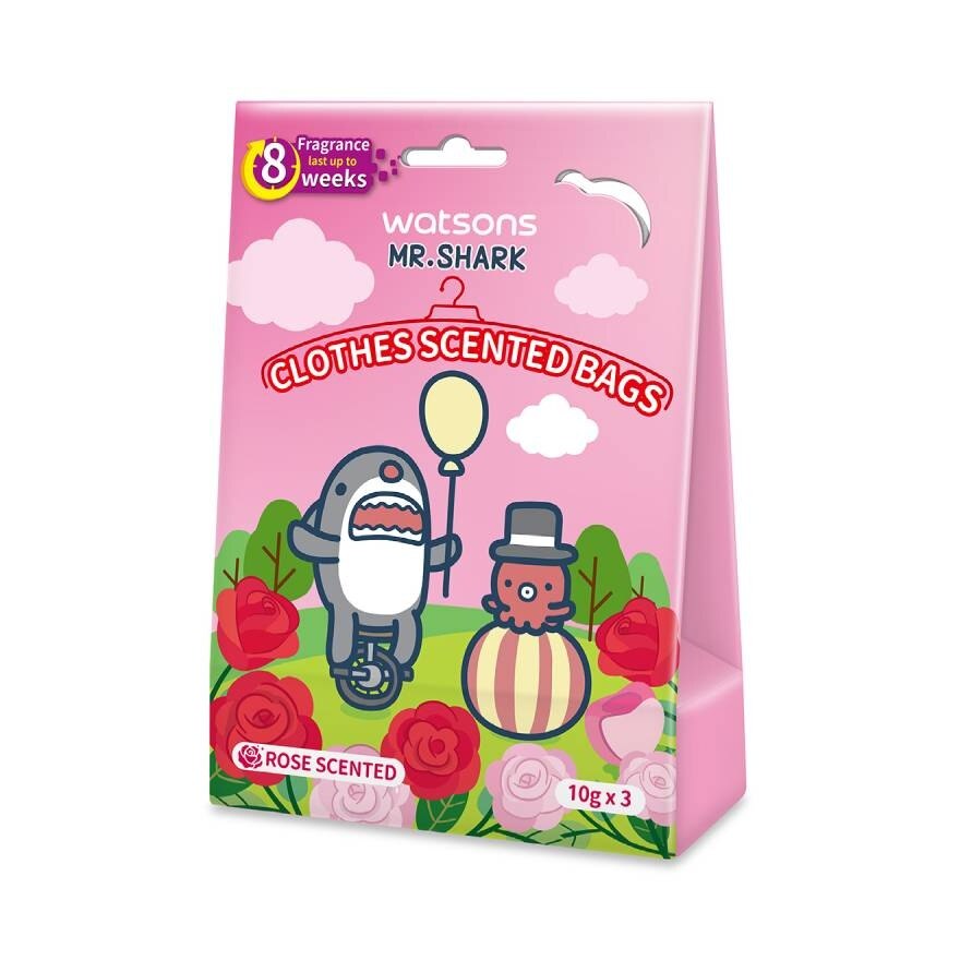 Watsons Clothes Scented Bags - Rose Scented 10g x 3bags (Mr. Shark)