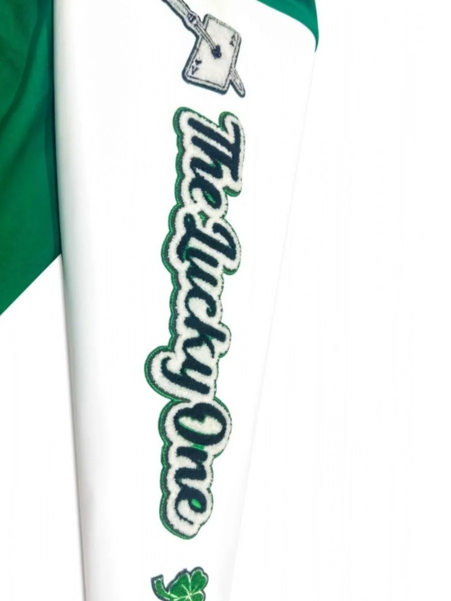 TZ WORLDWIDE Men JACKET VARSITY JACKET - LUCKY GREEN