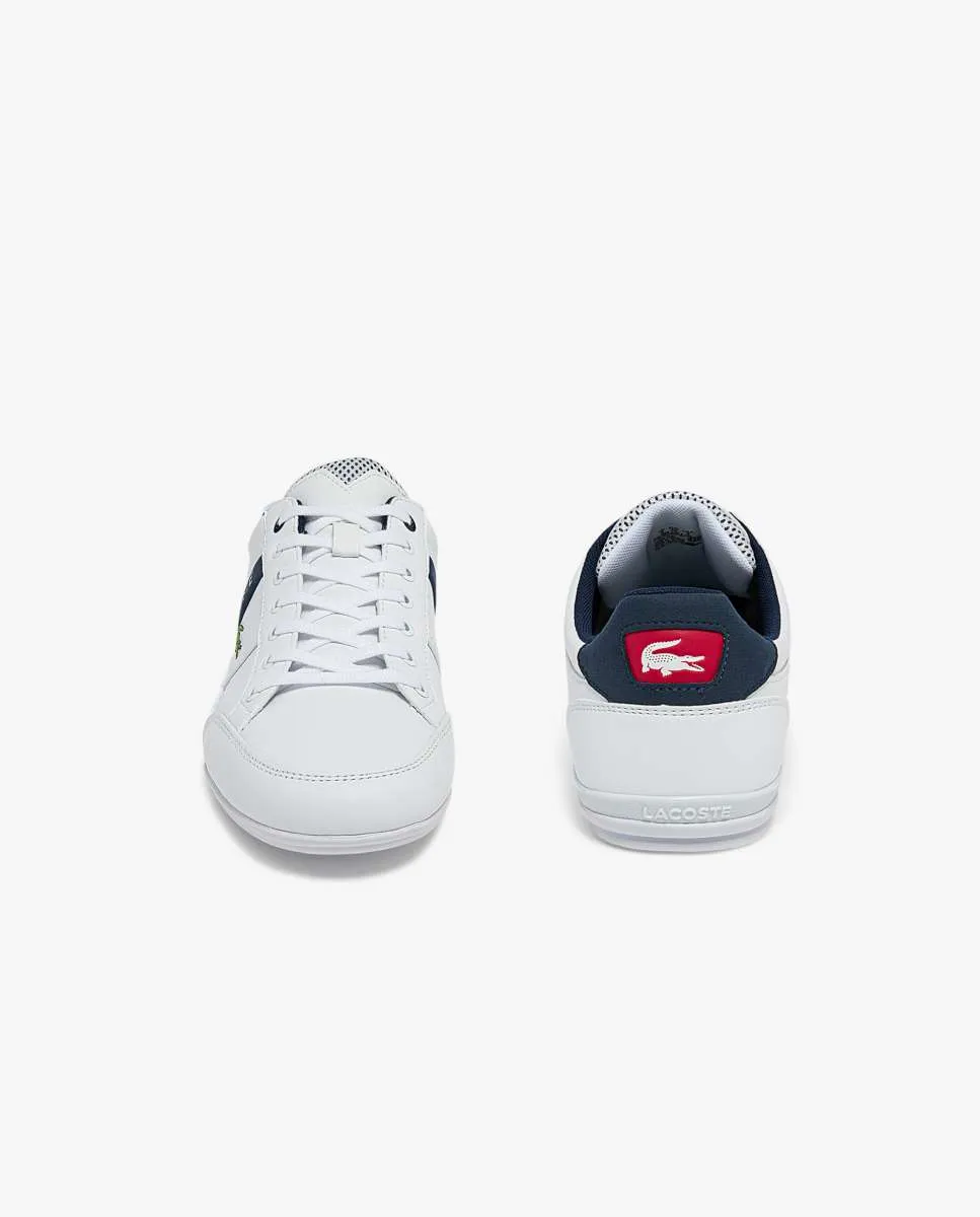LACOSTE Men’s Chaymon Textile and Synthetic Trainers White