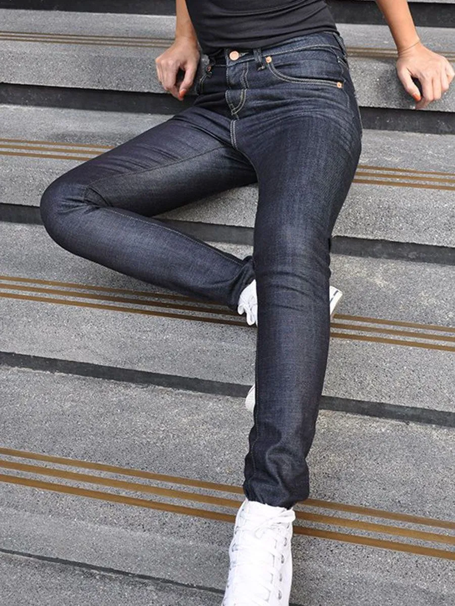 SIMPLE&RAW Moon Shine High Rise Jeans Js906-H-24 Blue