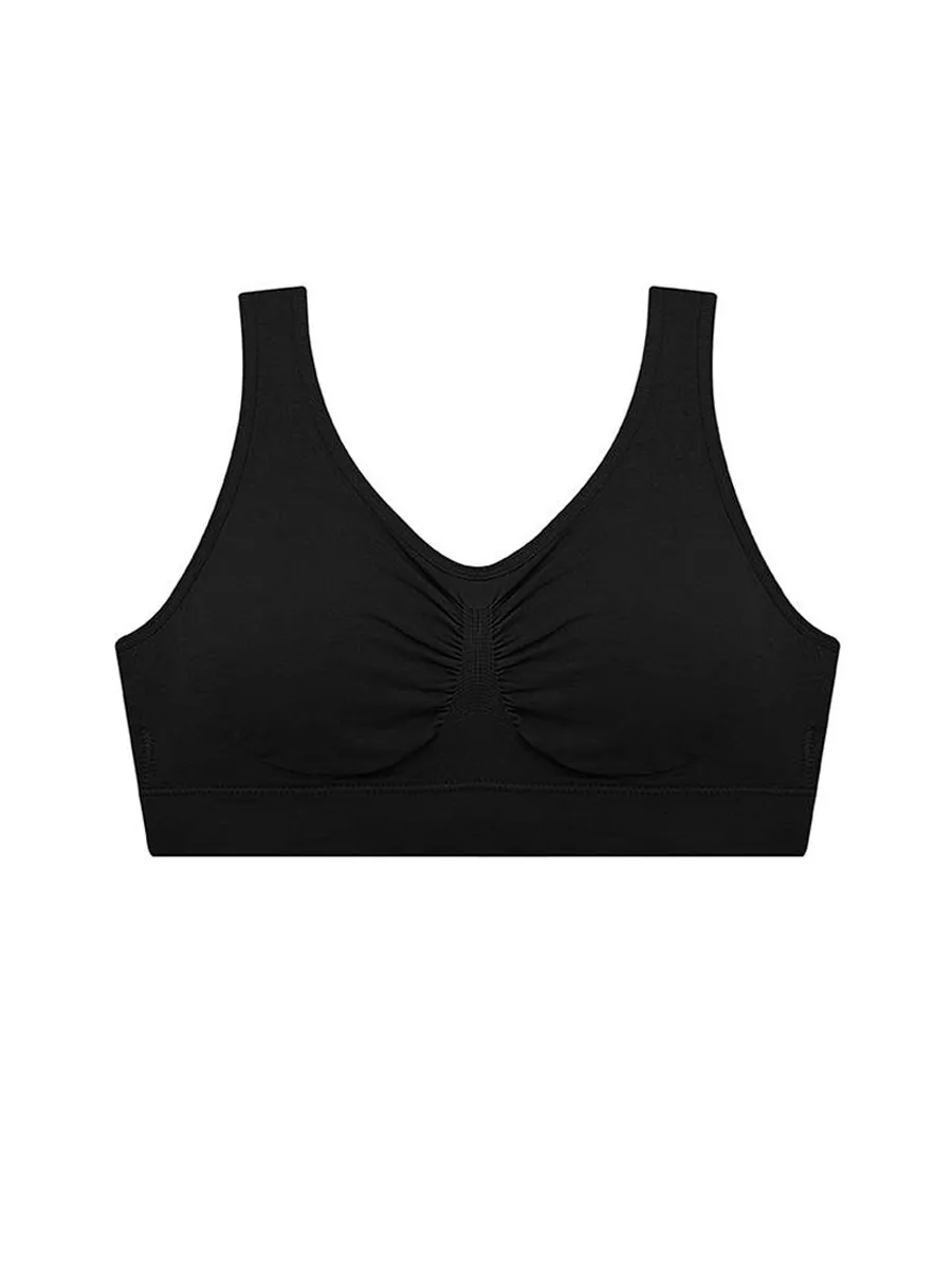 SABINA [Online Exclusive]  Habpy lady Wireless Bra - Black