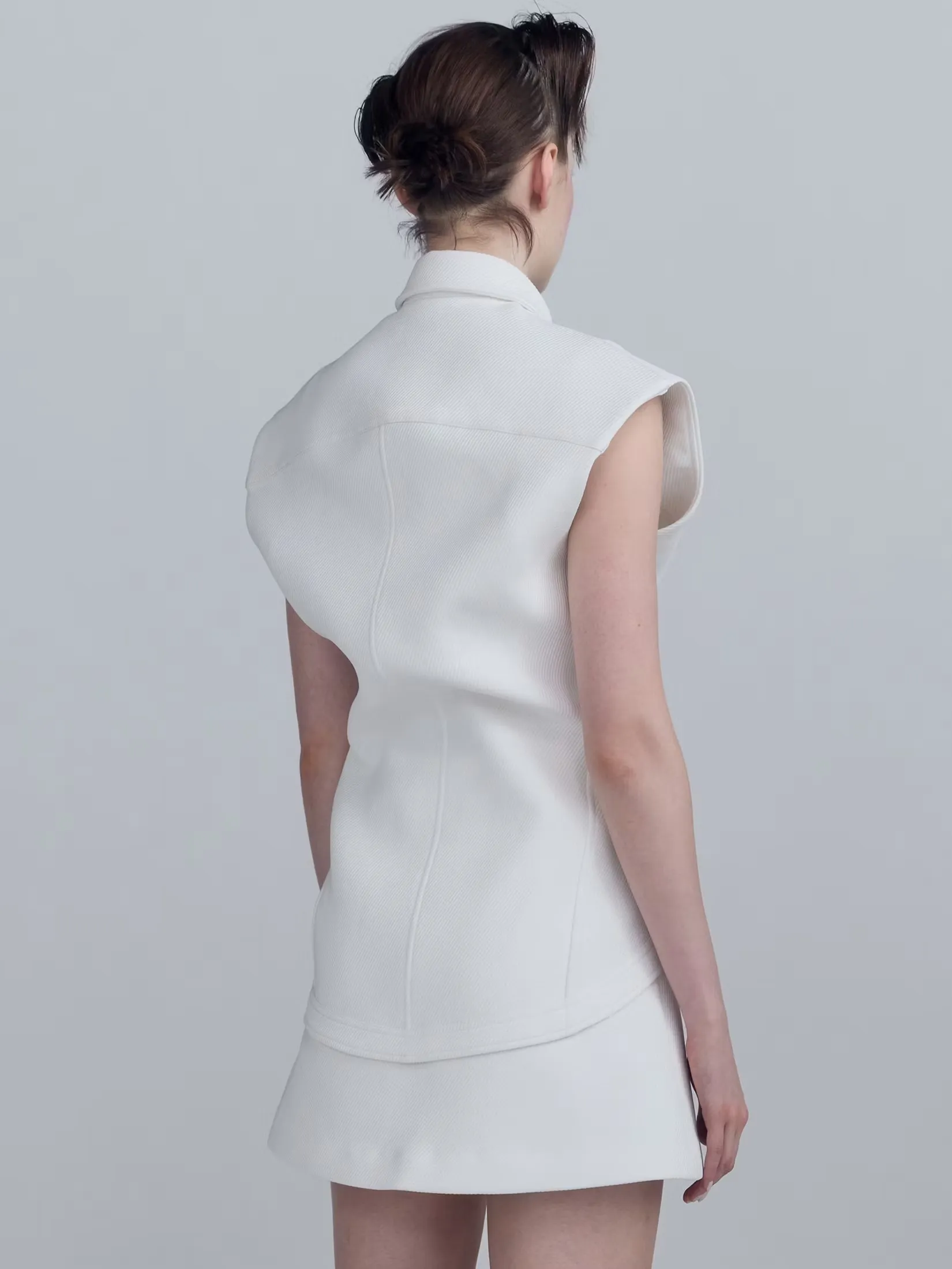 VICKTEERUT Women White A-Line Mini Skirt