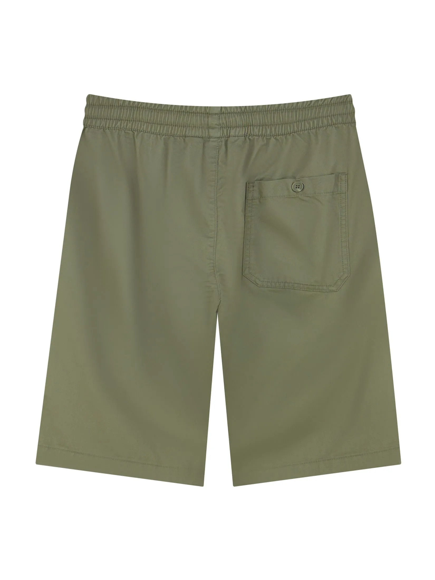 GIORDANO Men's Slim Twill Bermuda Shorts (180° Elastic Waist)  Dusky Green