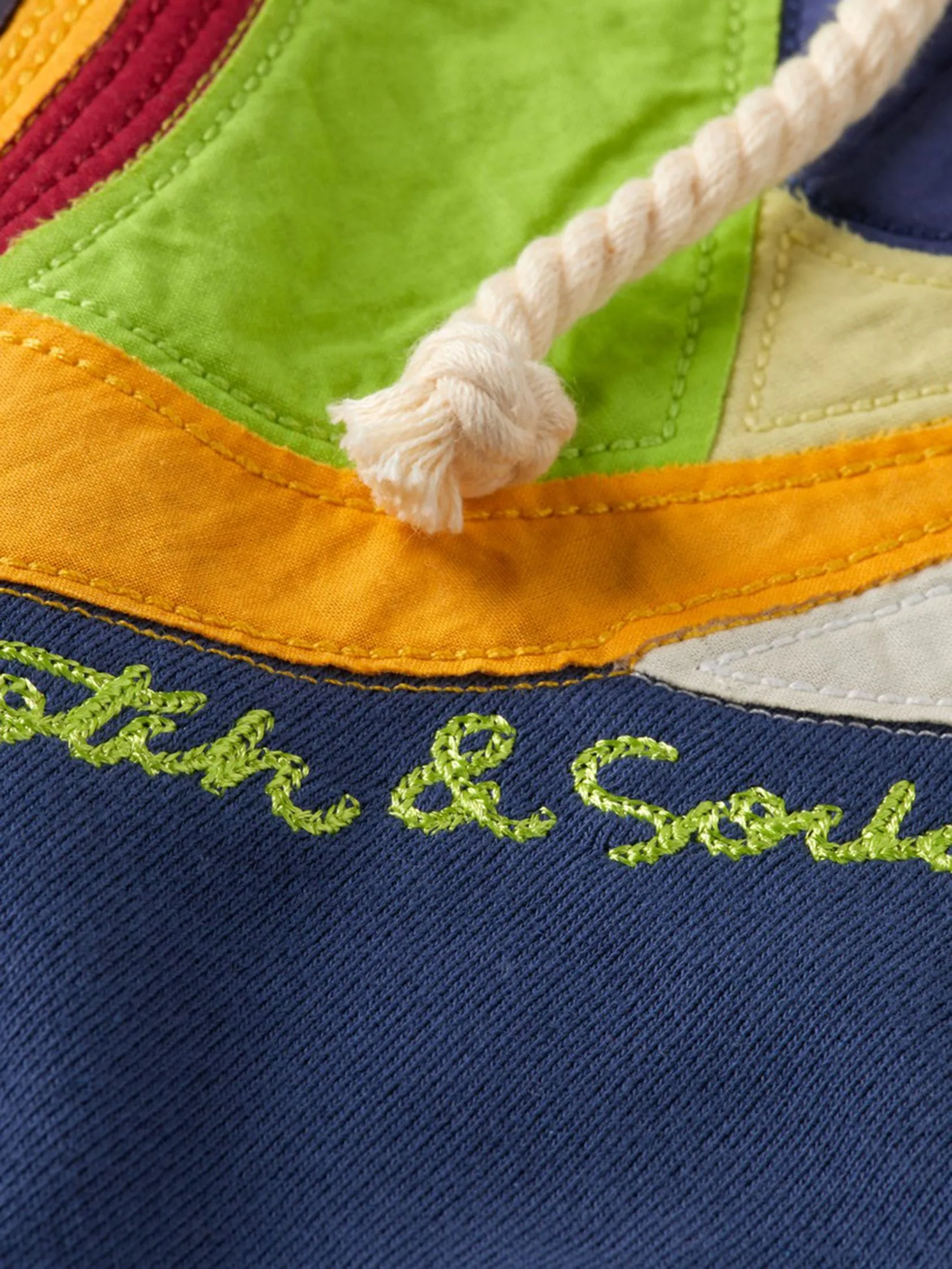 SCOTCH&SODA Men Hoodie Loose Fit Applique Atlantic Blue