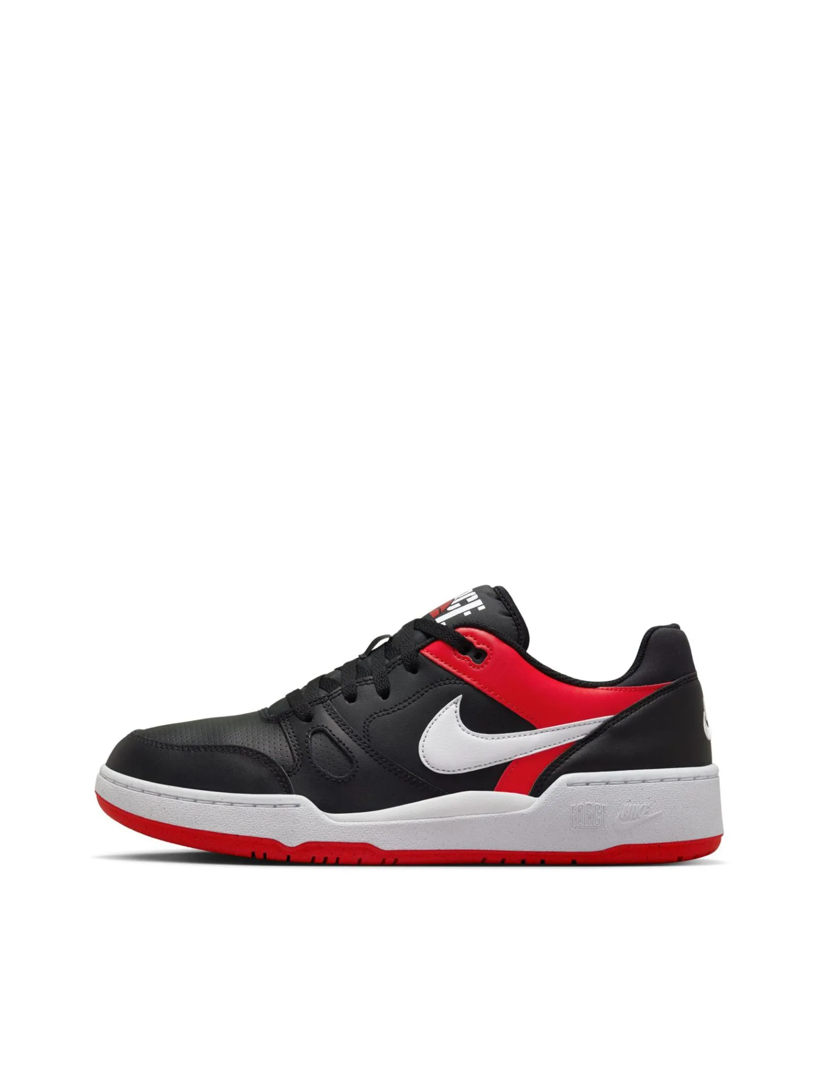 NIKE Men Sneakers Full Force Low Black/White-University Red