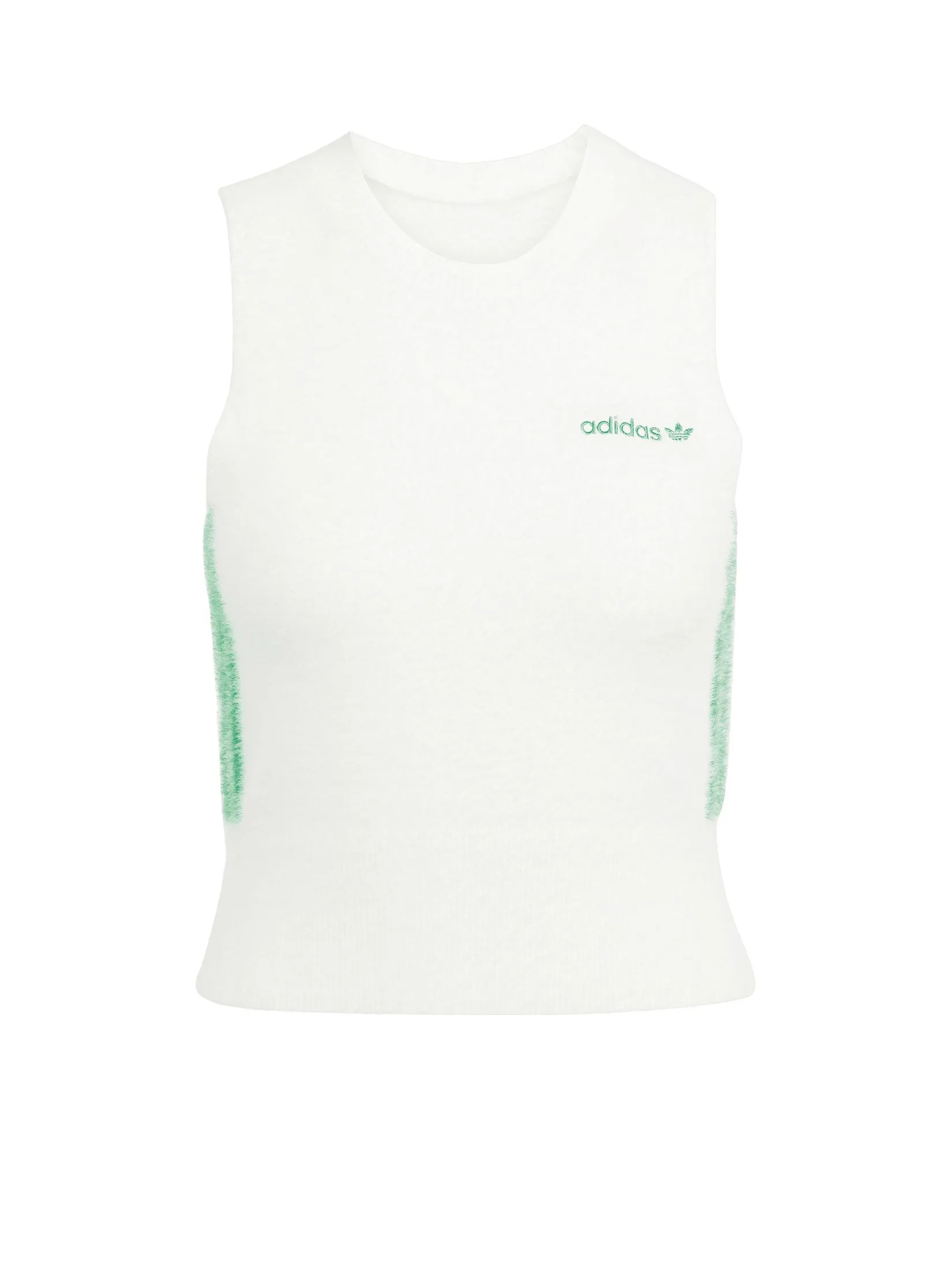 ADIDAS Women Vest Fluffy Knitted JW3650 White / Off White